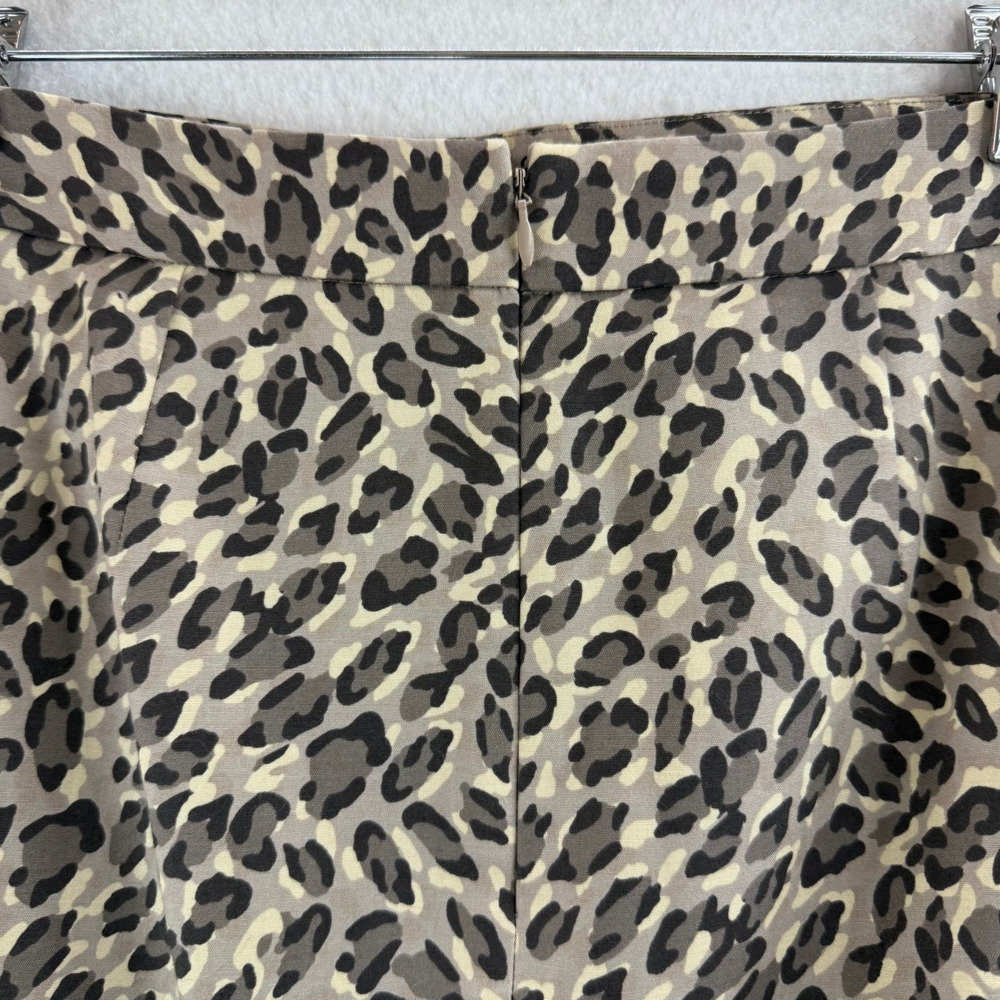 NWOT Ann Taylor Loft Animal Print Cotton Pencil Lined Skirt Sz 8 Boho Festival‎ - Picture 5 of 7